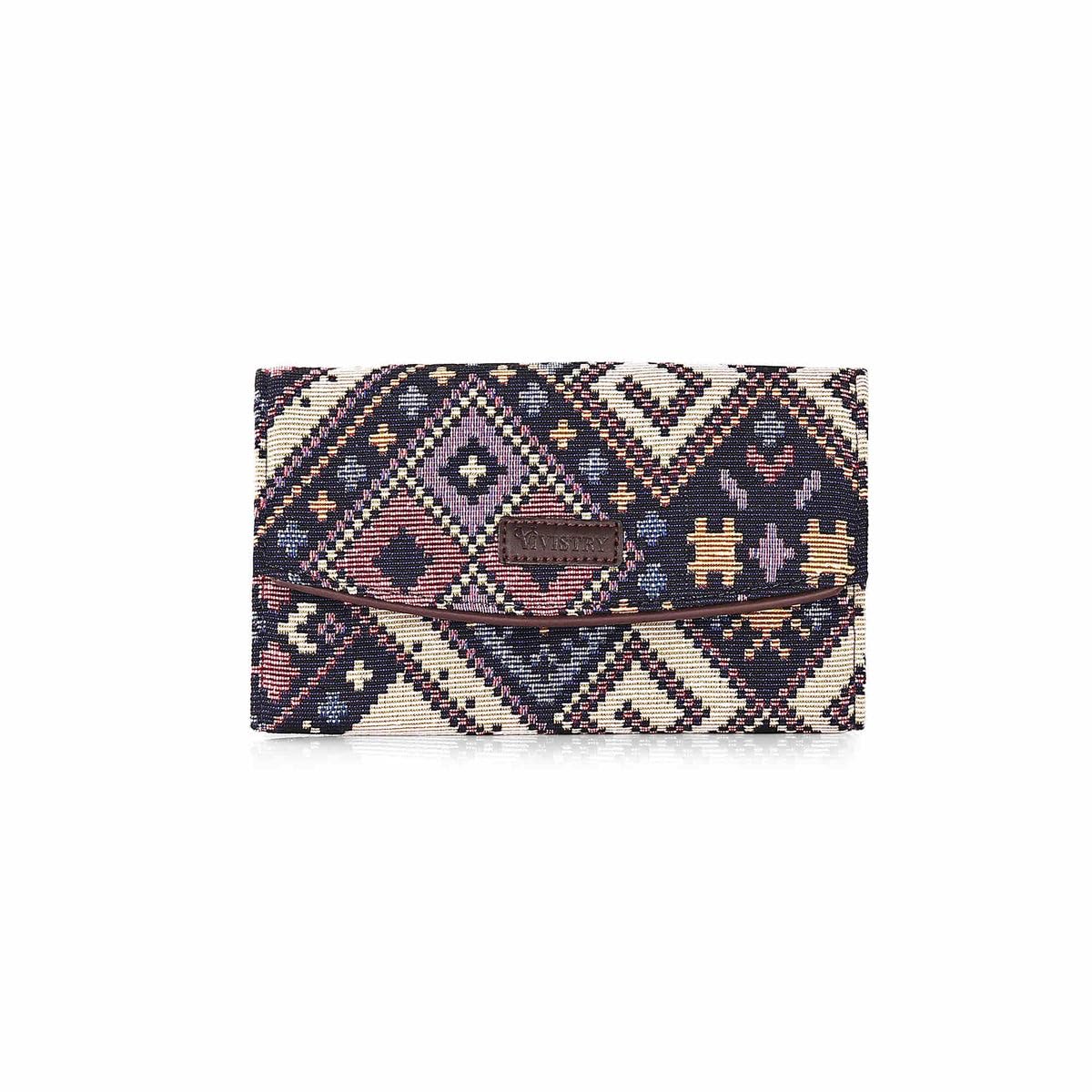Women’s Printed Flap Wallet Featuring Bold Pattern, Snap Button, and Spacious Card Compartments-image-47