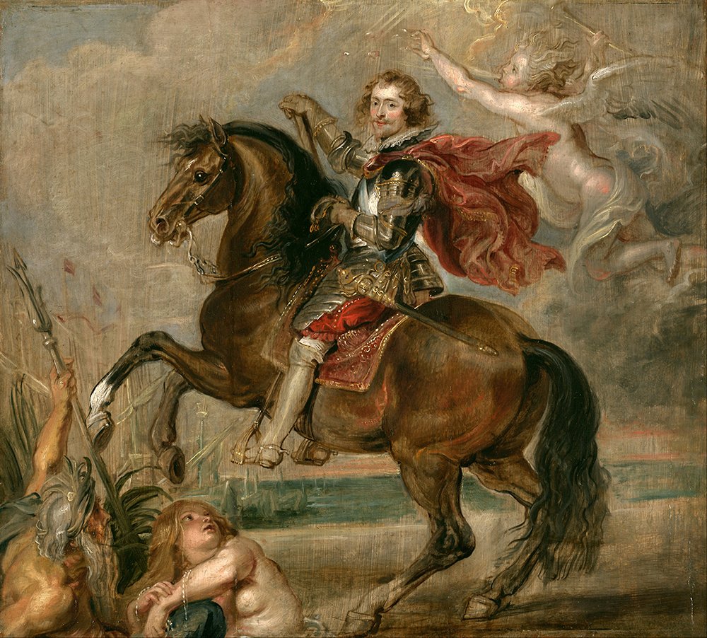 Portrait équestre du duc de Buckingham Rubens grande affiche art mat de collection