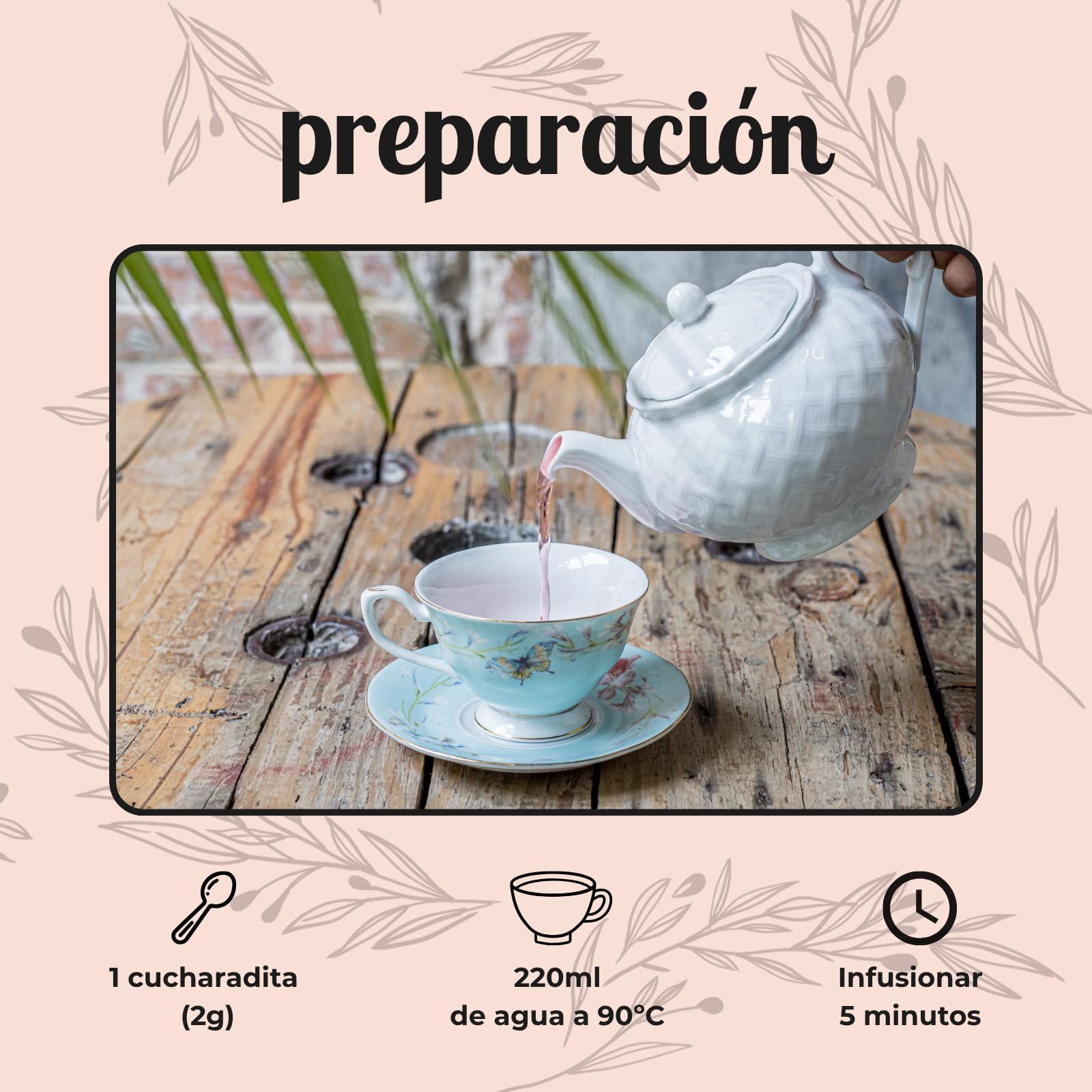 FUSIONATE Rooibos Cacao y Coco 150g Alternativa Chocolate Caliente Infusión Sin Cafeína