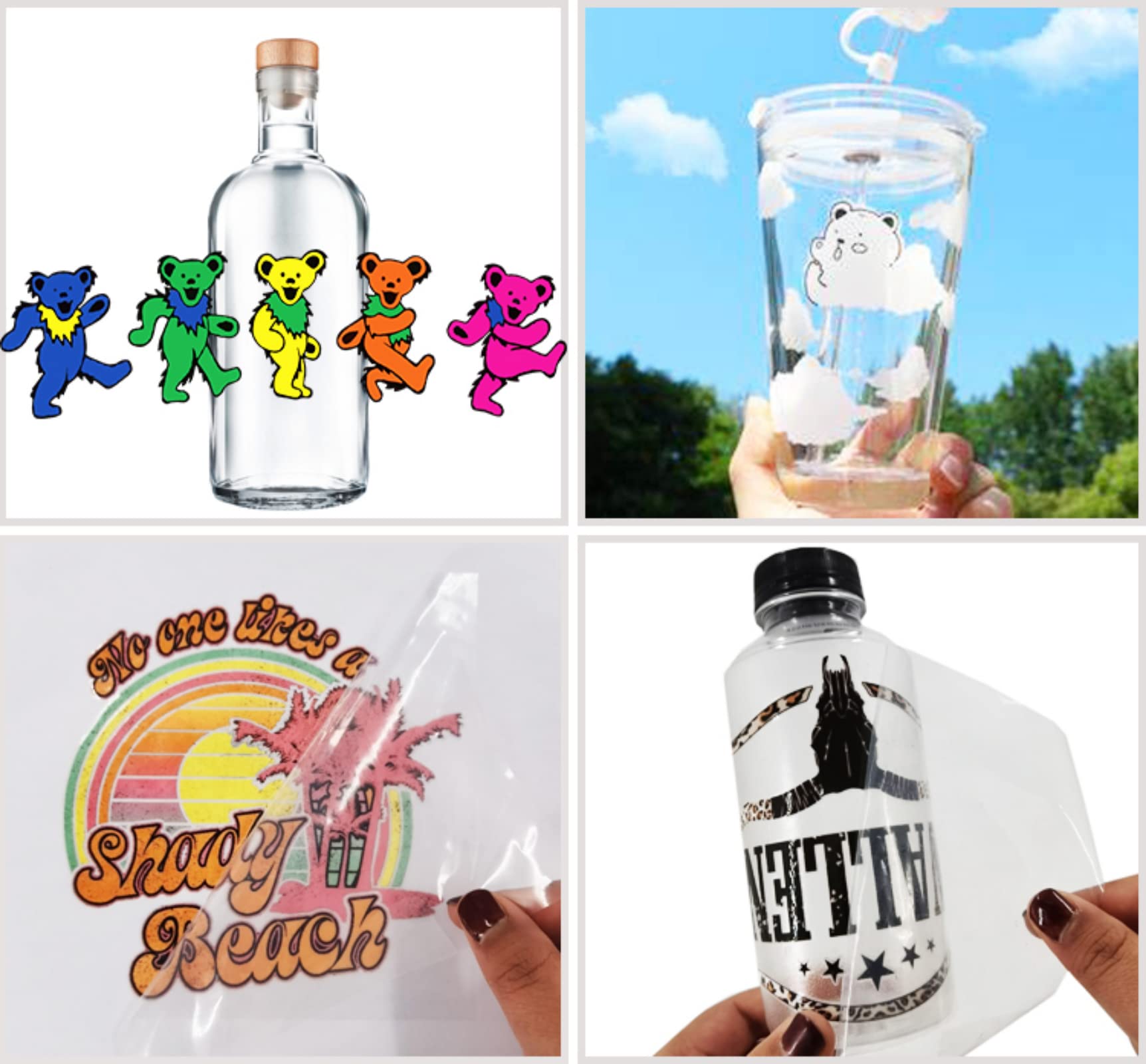 Autocollants 3D UV DTF Personnalisables - Lot De 2 Pour Réseaux Sociaux, Voiture - Texte Et Logo Personnalisé - 8