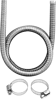 1Pack Inner Diameter 22mm/24mm Dual-layer Car Heater Exhaust Pipe Air Diesel Parking Heater Exhaust Hose Line For Webasto Eberspacher With Camps