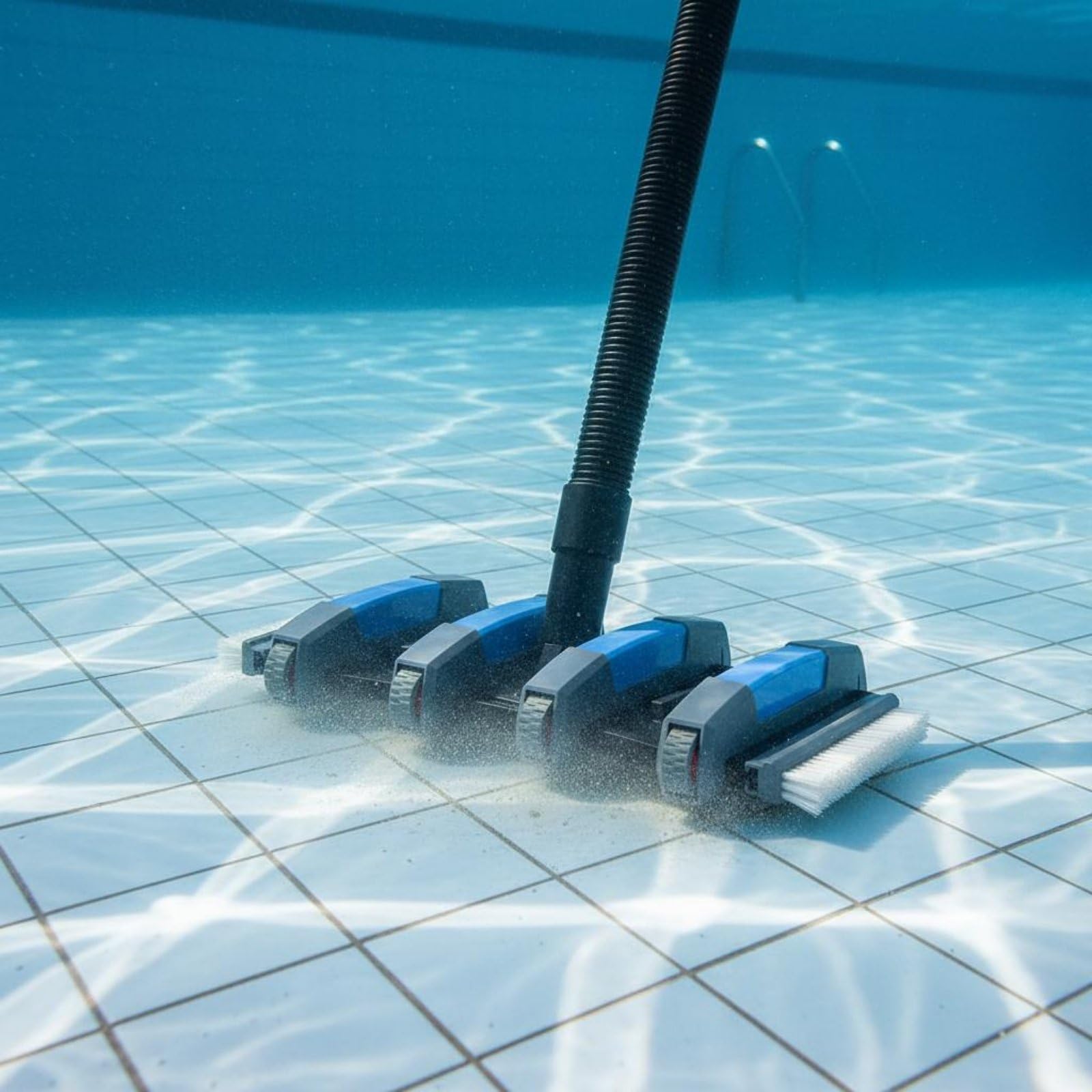 Tête de Brosse de Nettoyage de Piscine Aspirateur Brosse Suceur roulettes Connexion d'Aspiration Stable et Maintien sur Parois et Fond Adaptée à Piscines Enterrées Spas Extérieurs