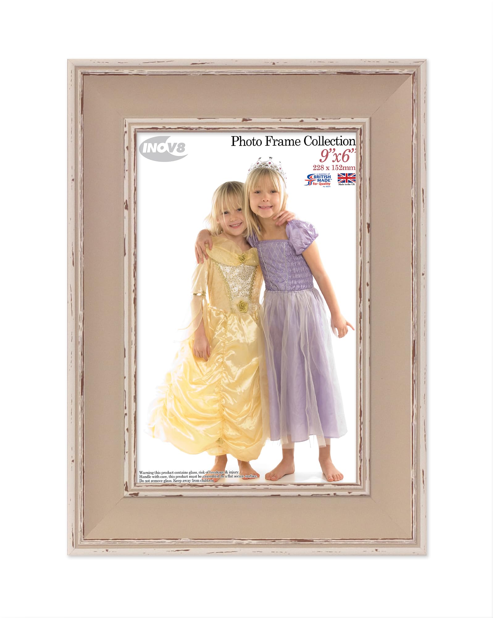Inov8 Washed Soft Stone British Made Picture/Photo Frame, 9X6-Inch, Large