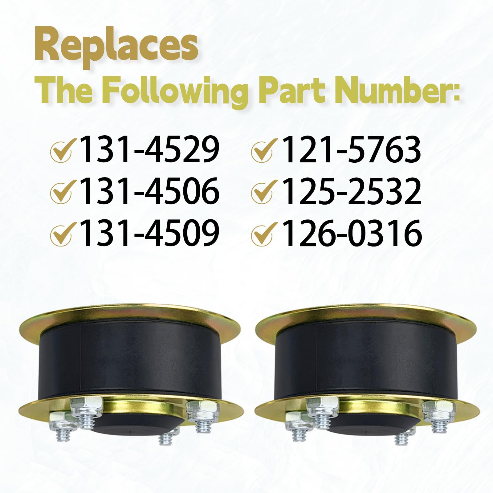 131-4529 Paquete de 2 poleas de repuesto 120-3335 121-5763 125-2532 131-4506 131-4509 compatible con cortacésped Toro de 30 pulgadas 20199 20200 21199 2199 21199 2199 200 200 Cortacésped 0975 20976