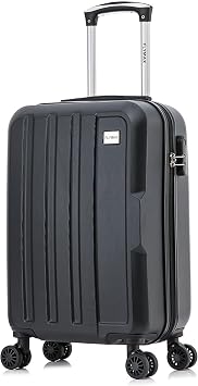 55x35x20 Cabin Suitcase Carry on Suitcase Hard Shell Hand Luggage Cabin Bag Case Approved For Ryanair EasyJet 2 Small Fits 8kg 10kg 35 Litre Capacity + 3 Digit Lock + Telescopic Handle Cabin Luggage