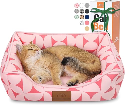 Miniatura 32 de Cama rectangular para perros y gatos, para mascotas, regalo para cachorros y gatitos, lavable a máquina, sofá cama mullido calmante para mascotas
