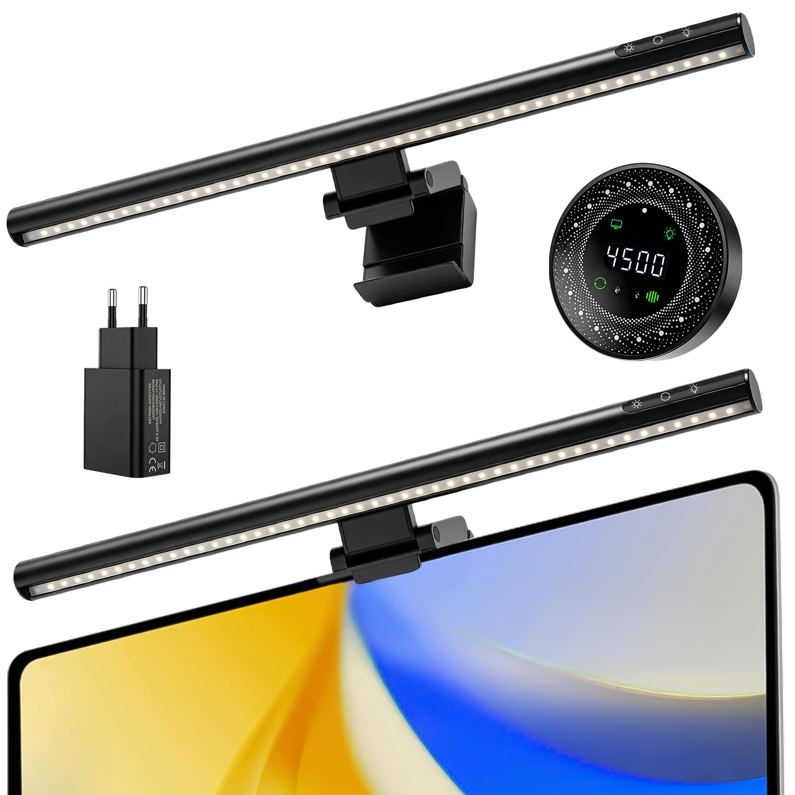 ZOBMIO Monitor Lampe mit Ferngesteuert Einstellbar Touch Control, 42 cm Monitor Light Bar USB mit Anti-blaues Licht, PC Monitorlampe Lichtleiste Monitor Licht