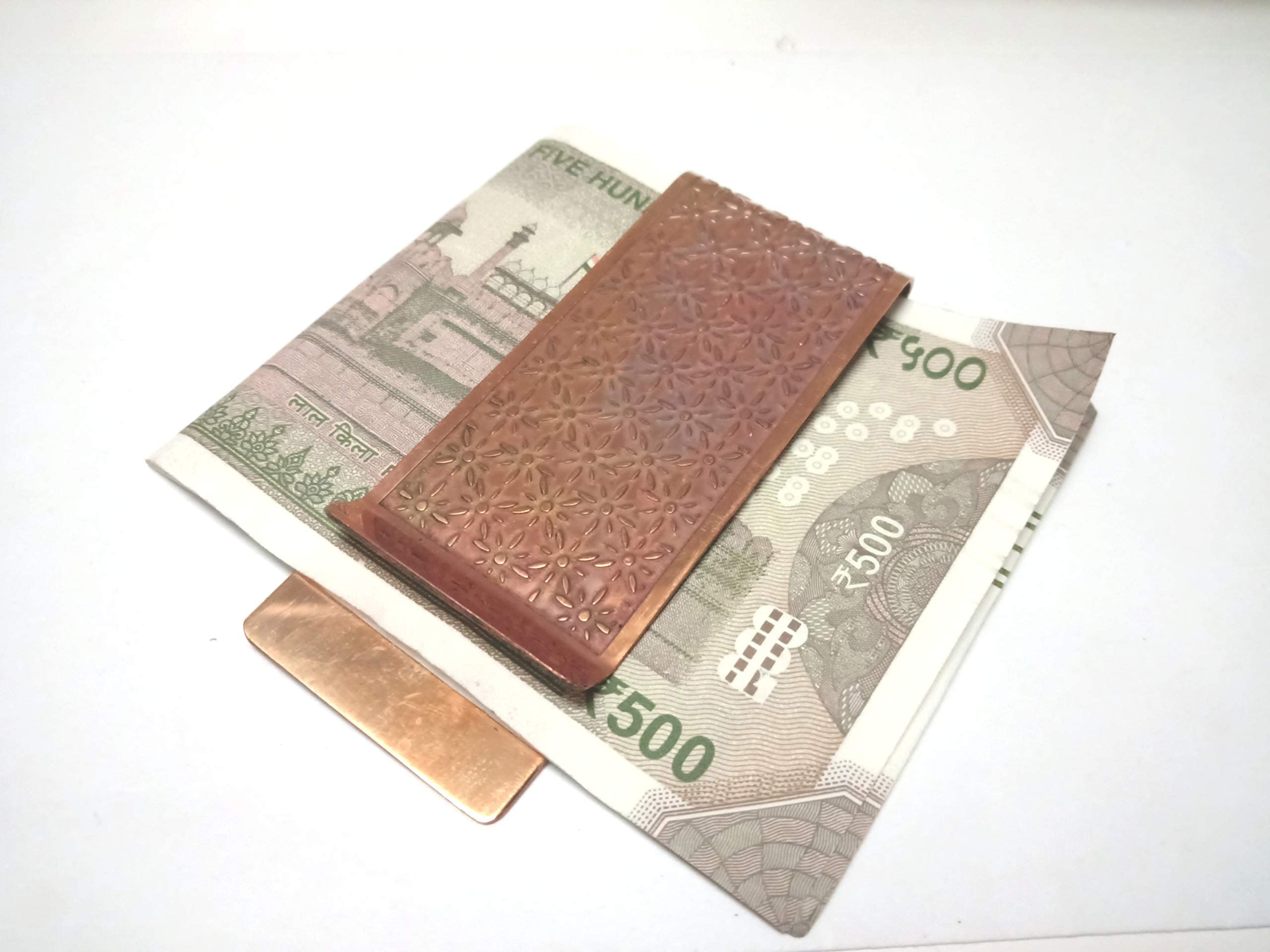 DLCCREATION Money Clips in Copper Front Pocket Minimalist Slim Credit Card Holde Size: 3cm x 7.5cm-image-11