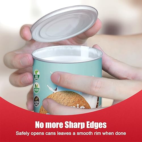 Miniatura 2 de Abrelatas eléctrico, sin borde afilado, abre tus latas con un simple pulsador de botón, apto para alimentos y funciona con pilas, regalos de cocina