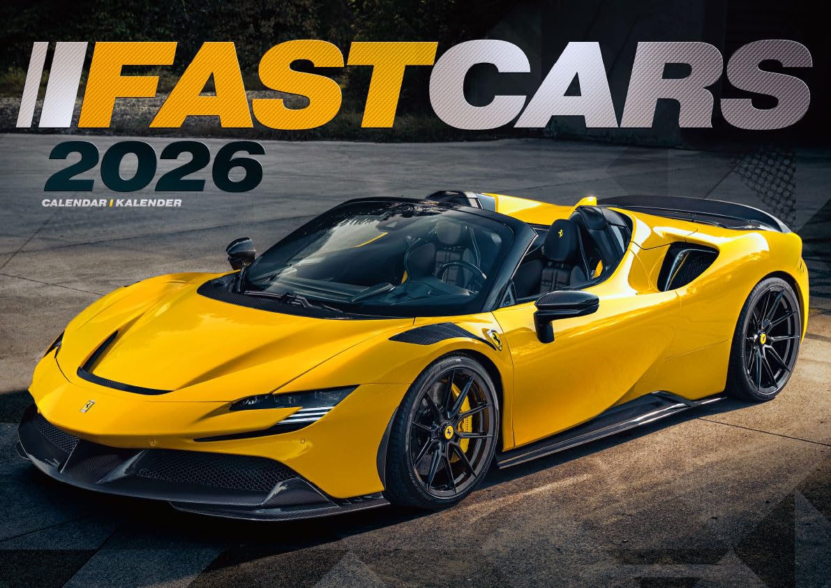 Fast Cars 2026 Calendar - Premium Edition