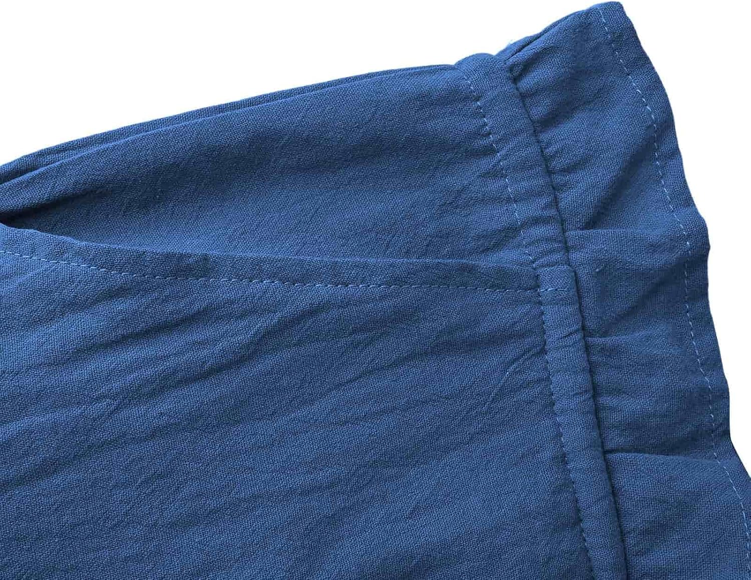 Capris Pants for Women Summer Casual Loose Ruffle Drawstring High Waist Wide Leg Beach Cropped Trousers with Pockets