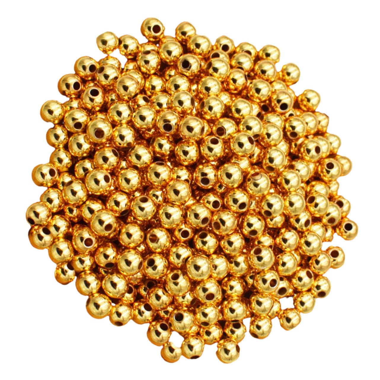Uonlytech 300 Cuentas Espaciadoras Doradas para Joyería Diy, Cobre Ligero, Fáciles de Usar, Adecuado para Pulseras y Manualidades
