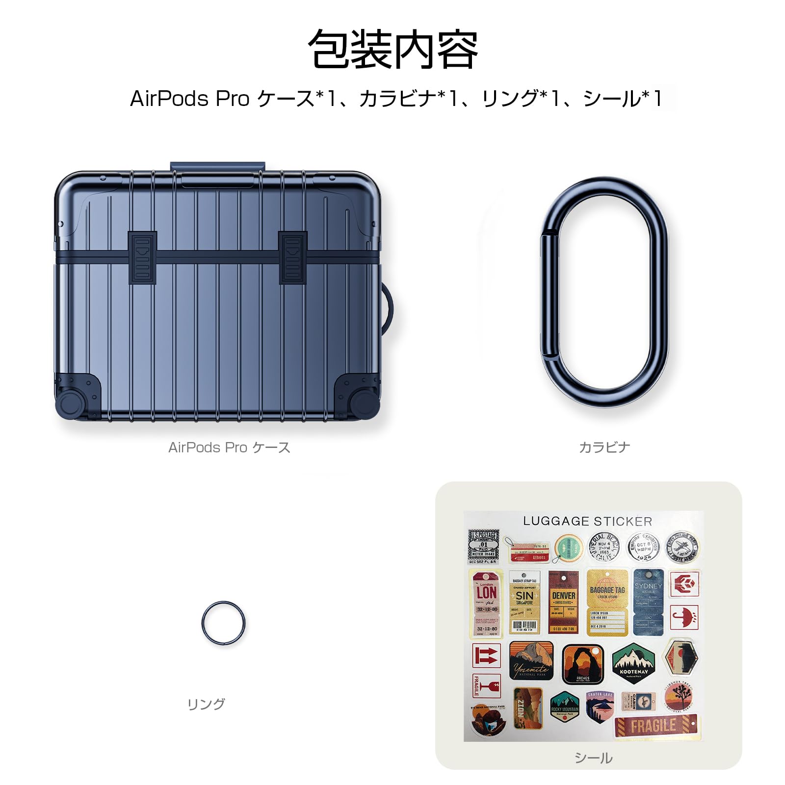 オススメ❣️V-MORO AirPods Pro ケース 軽量　透明　カラビナ付き Amazon | V-MORO AirPods Pro ケース (2022/2019)用 Airpods Pro第2