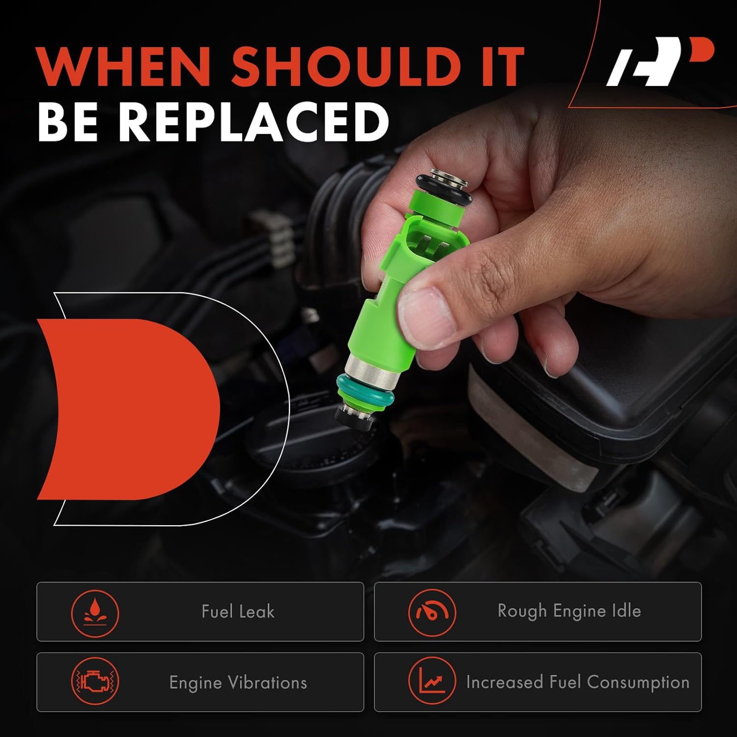 A-Premium 6 Pcs 12 Holes Fuel Injectors Compatible with Nissan Altima 2007-2018, Murano 2009-2020, Quest 2011-2017 350Z & Infiniti Q70 2017, EX35, FX35, G35, 3.5L Replace# 16600JK20A