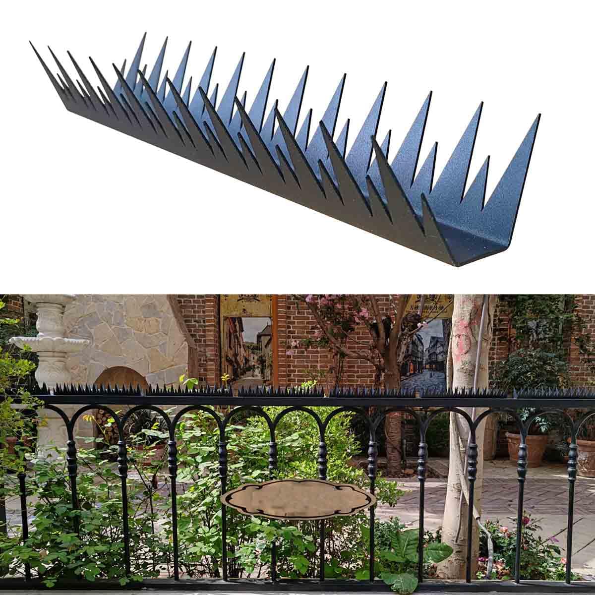 Heavy Duty Metal Anti Climb Spikes for Outdoor Wall, Garden Fence,Intruder Deterrent Fence Spikes for Theieves and Intruders 8pcs (94.5 inches)