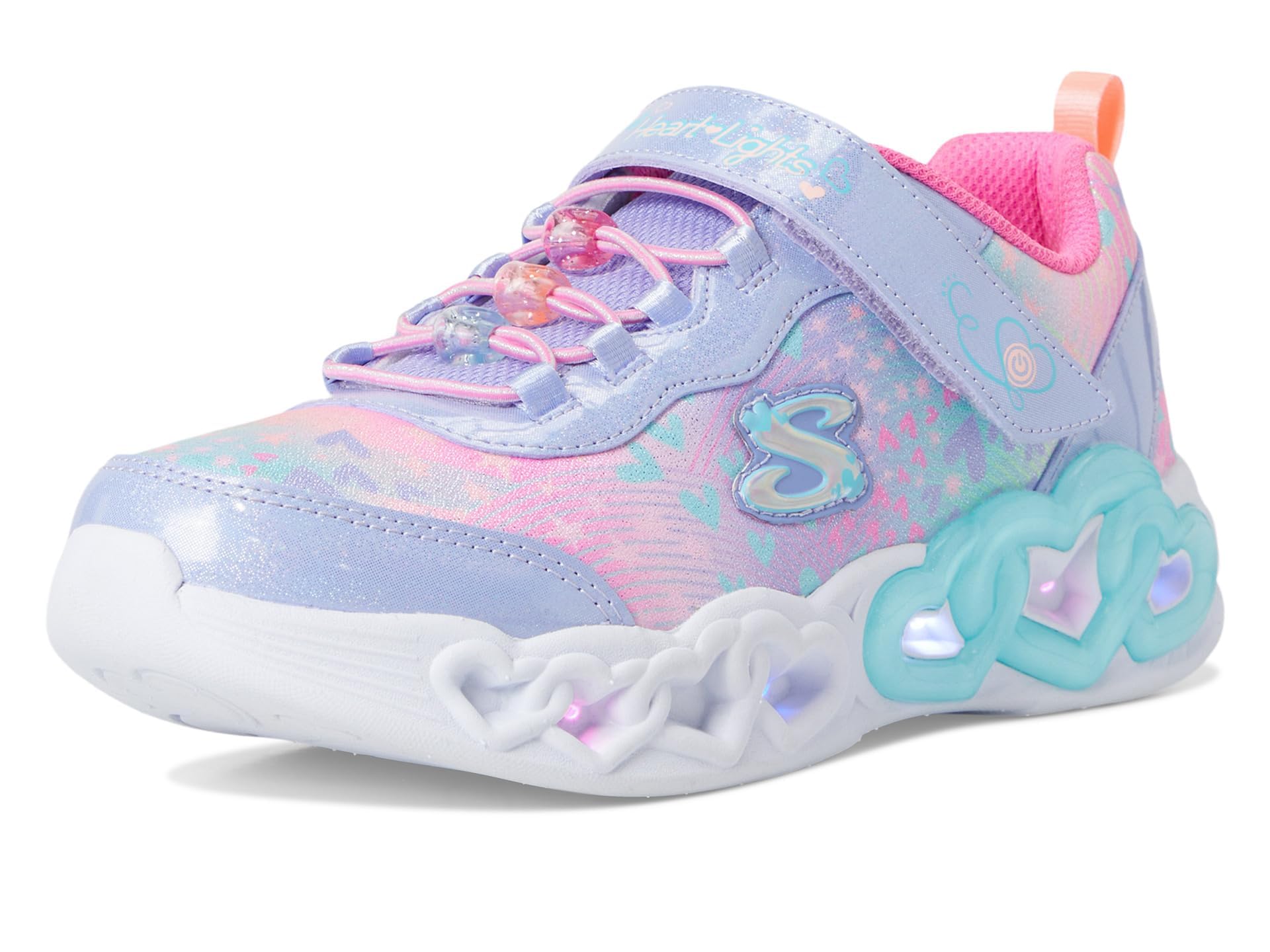 Skechers Infinite Heart Lights - Zapatillas para niñas