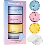 TEREZ & HONOR Eye Patches Set: Korean Hydrogel Eye Masks Gift, 3 Pack (x 60 Pcs) with Caffeine, Collagen & Vitamin C - For Puffy Eyes, Dark Circles, Fine Lines, Wrinkles & Bags, Travel Case Included
