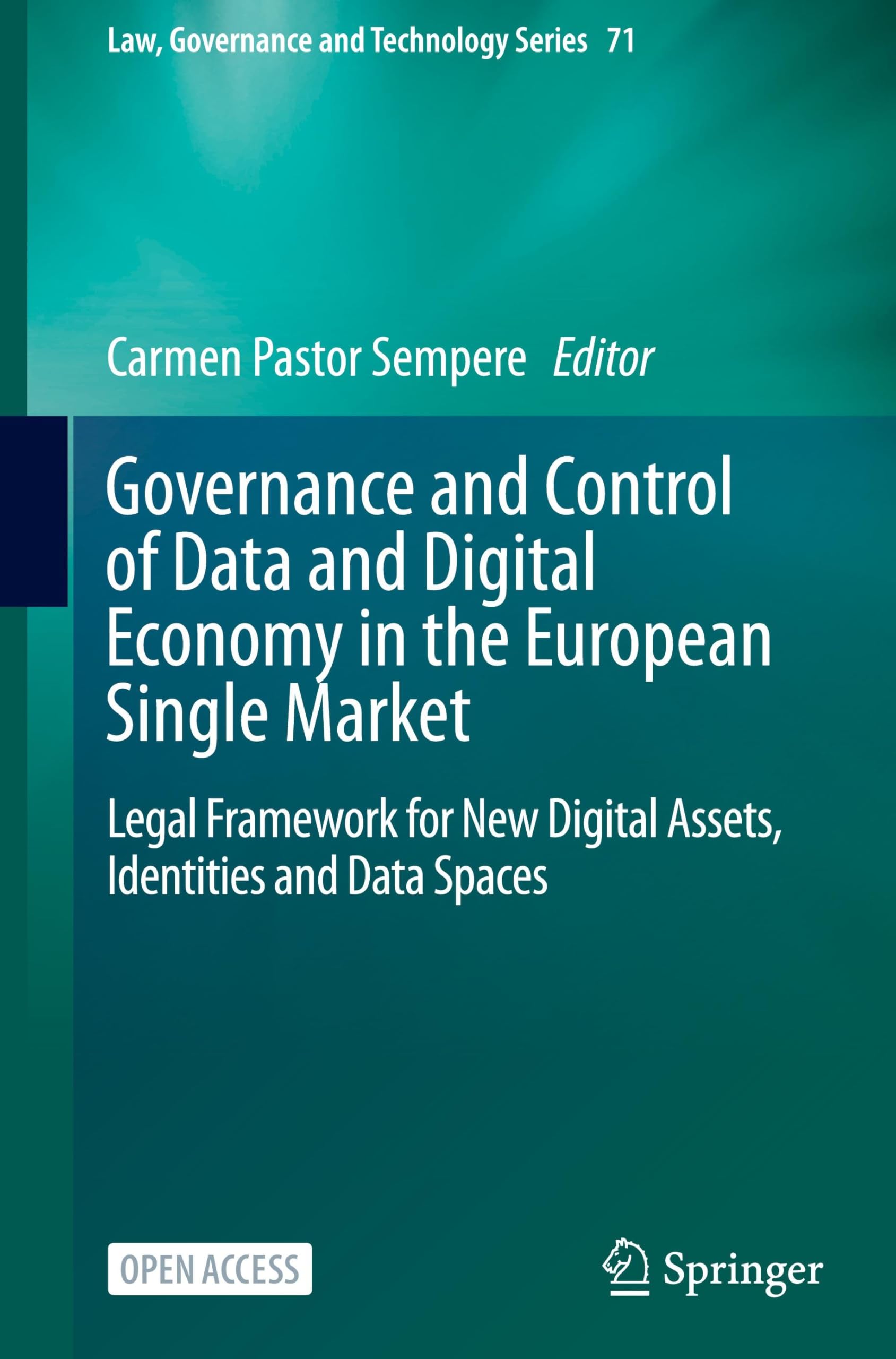 Governance and Control of Data and Digital Economy in the European Single Market: Legal Framework for New Digital Assets, Identities and Data Spaces: 71 (Law, Governance and Technology Series, 71)