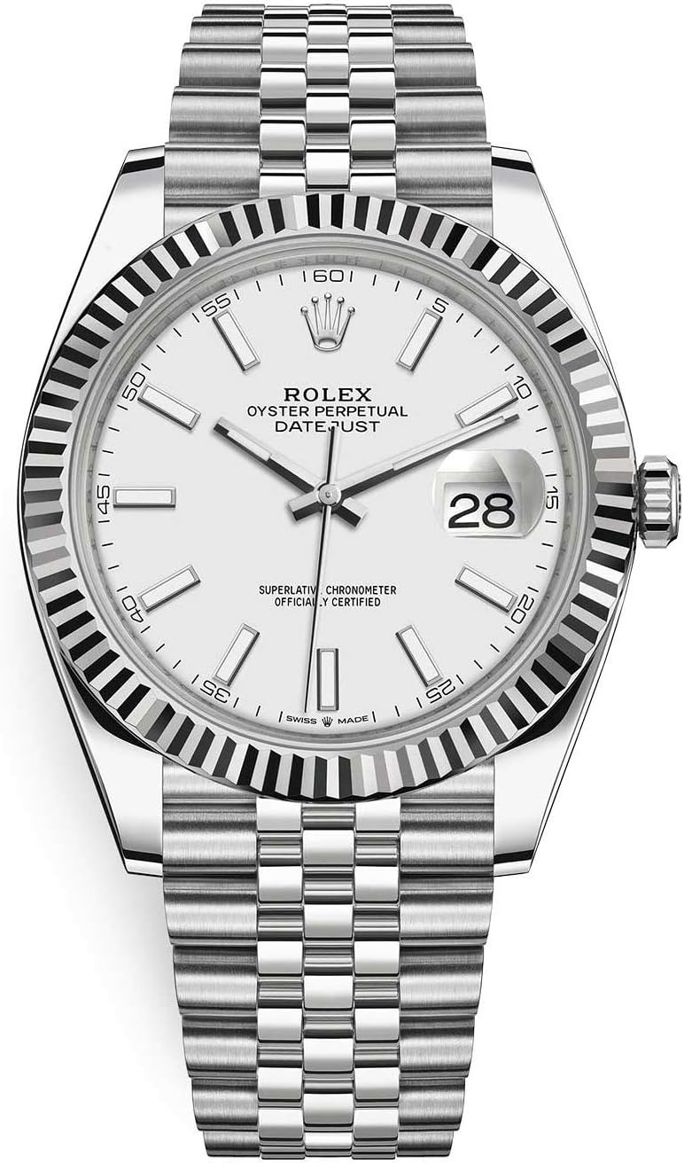 Rolex Datejust 41 White Dial Jubilee Bracelet Luxury Watch Ref. 126334
