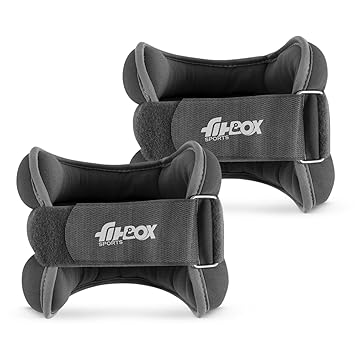 FitBox Sports Professional Neoprene Ankle Weights | Wrist Weight (0.5kg - 4kg) for Training, Running, Boxing, Jogging, Cycling