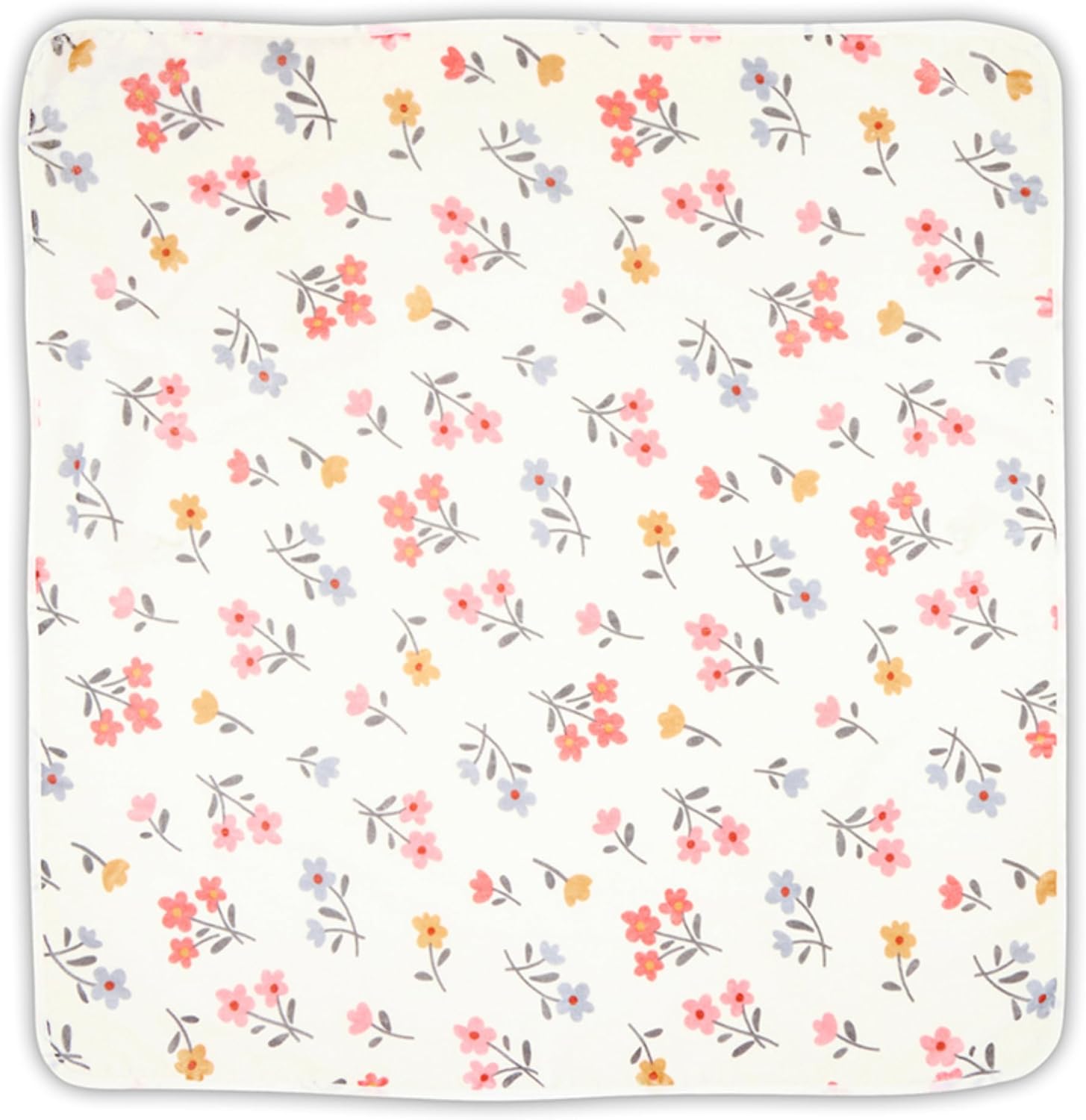 Stephan Baby Hooded Towel - Playful and Soft 100% Cotton Velour Terry Cloth, 29" Square, Floral