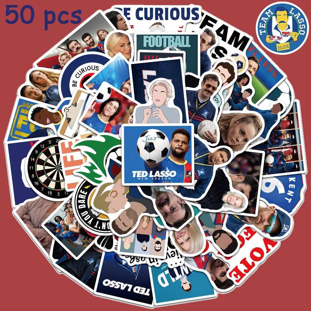 ТоуAE - 10/50pcs TEDs LASSOs Sports Movie Stickers Laptop Guitar Luggage Skateboards Motorcycle ʜе|mеt Waterproof Decals (50PCS)