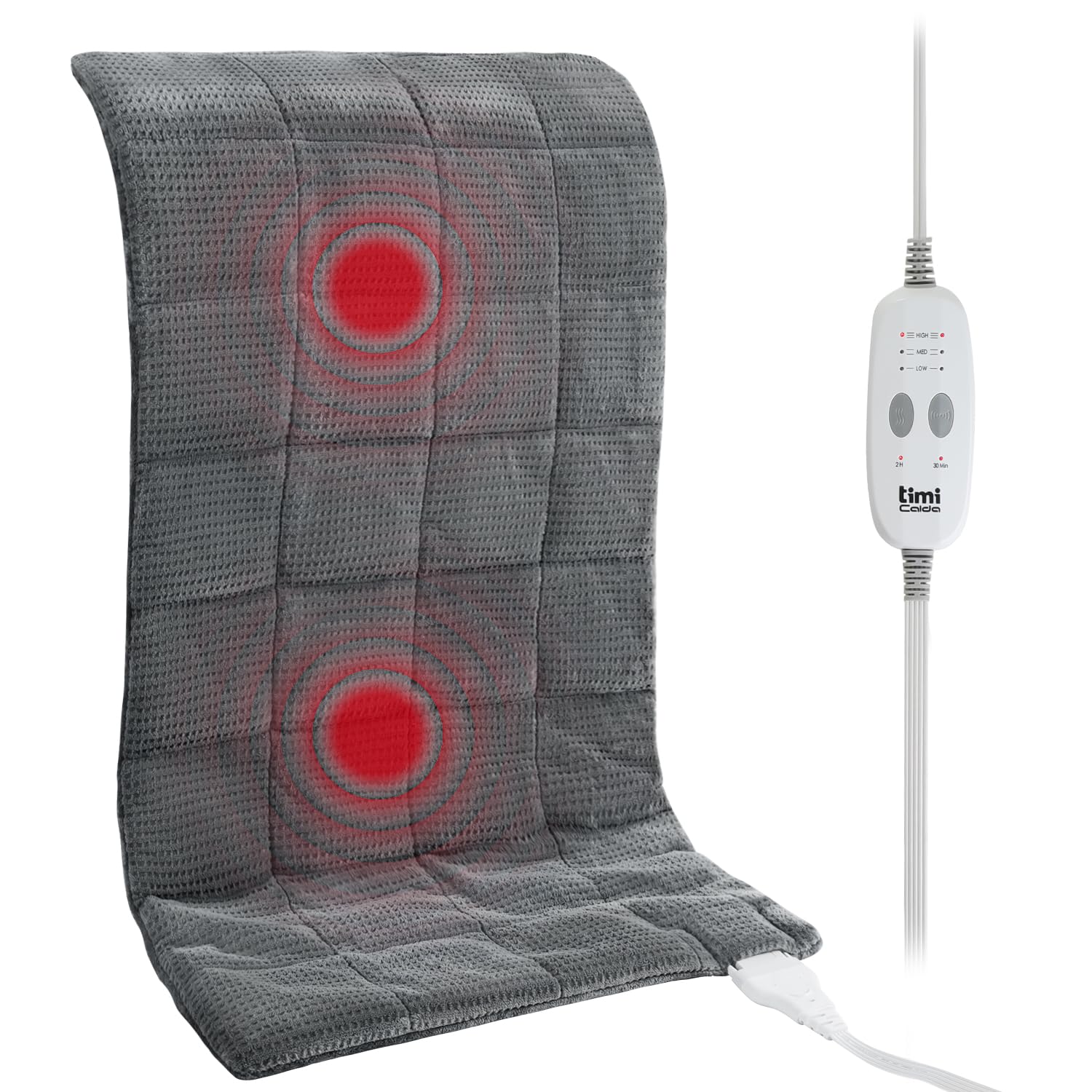 Almohadilla térmica para espalda, almohadilla térmica pesada para cuello, hombros, calambres y rodilla, 3 modos de masaje y 3 niveles de calor, apagado automático, regalos cálidos para