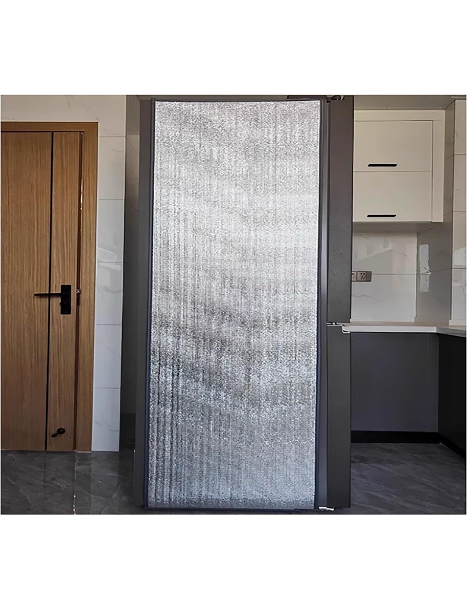 AMZBNEIDI Vertical Freezer Sunshade Film, Waterproof Insulated Outdoor Refrigerator Freezer Cover Silver Multiple Sizes(50x70cm)