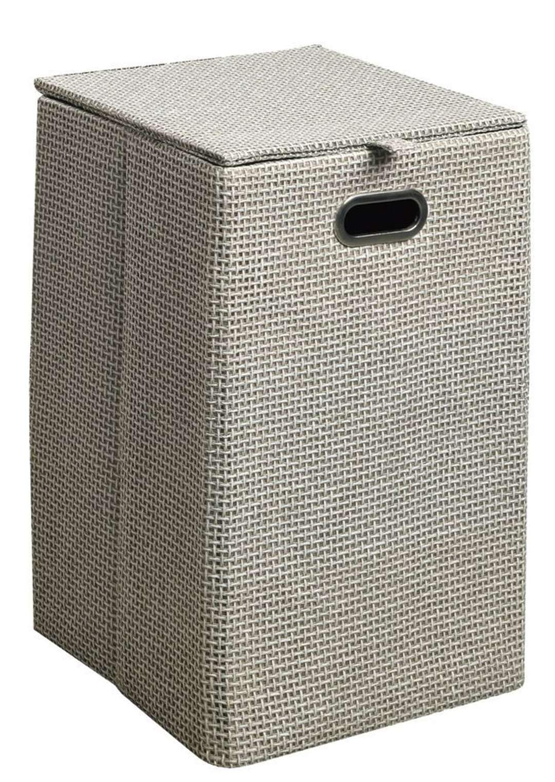 Gedy Beige, Lavanda, Cesto portabiancheria, Contenitore Rafia/Nylon, Misure 16,58X35X35 cm, Organizzatore Bagno con Design R&S, 2 Anni di Garanzia, Unica