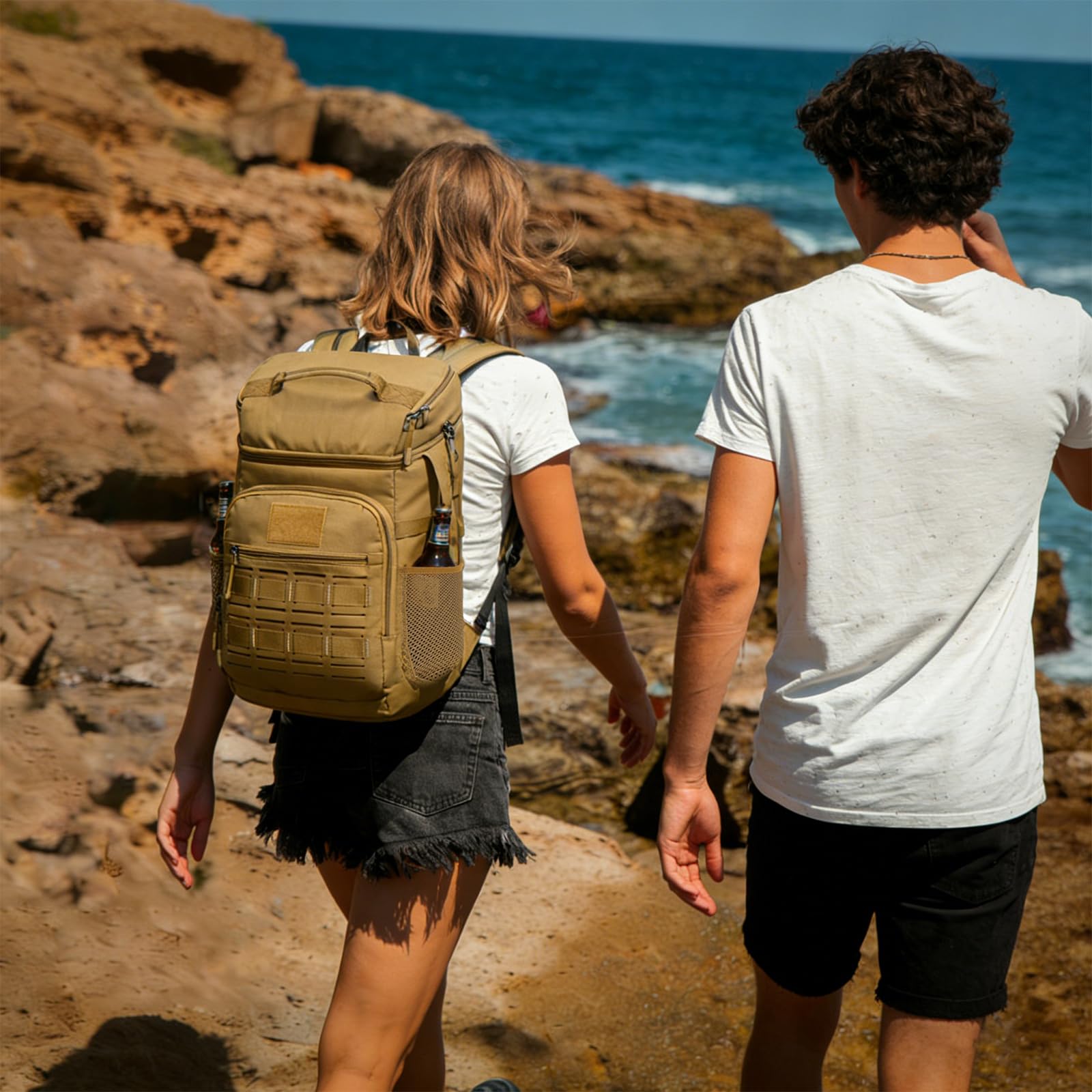 Sac à Dos Isotherme Tactique 25L Imperméable et Antifuite Sac à Dos Glaciere Souple Léger pour Hommes Femmes pour Pique-Nique, Camping, Voyage, Randonnée, Plage