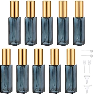 Segbeauty - Perfume Atomizer Sprayer, 10 Packs Empty Glass Bottles, 10ml Travel Refillable Perfume Bottle, Portable Sprayer, Atomizer, Accessories