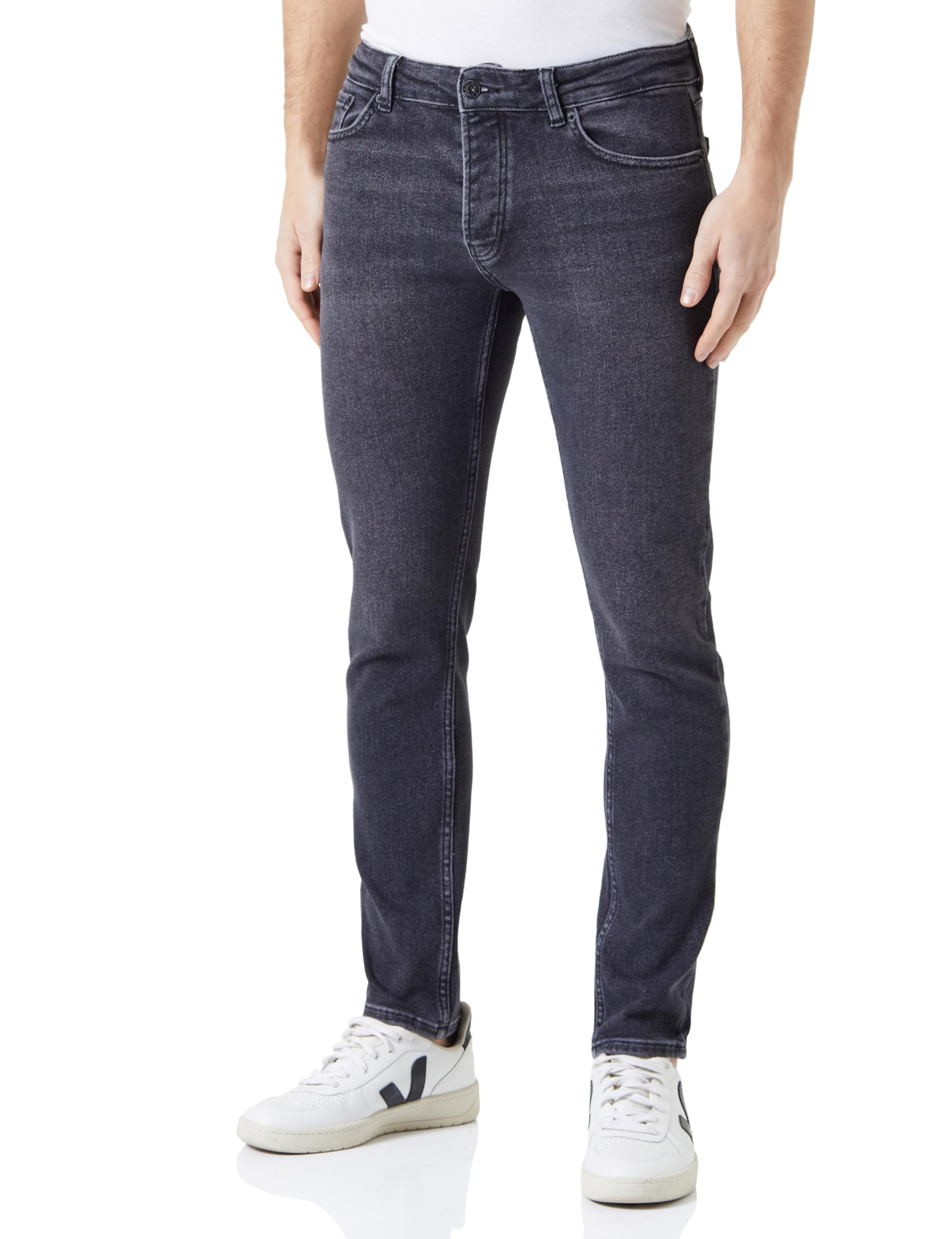 Trendyol Herren Schwarz Gerade Schlank Nor Taille Jeans