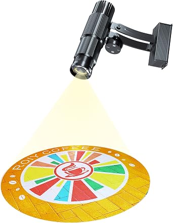 Custom Logo Projector Lights, Custom GO BO Projectors for Store Business Wall Outdoor, Personalized Logo Lens Waterproof IP67 HD LED for Bar Shop Advertising and Wedding
