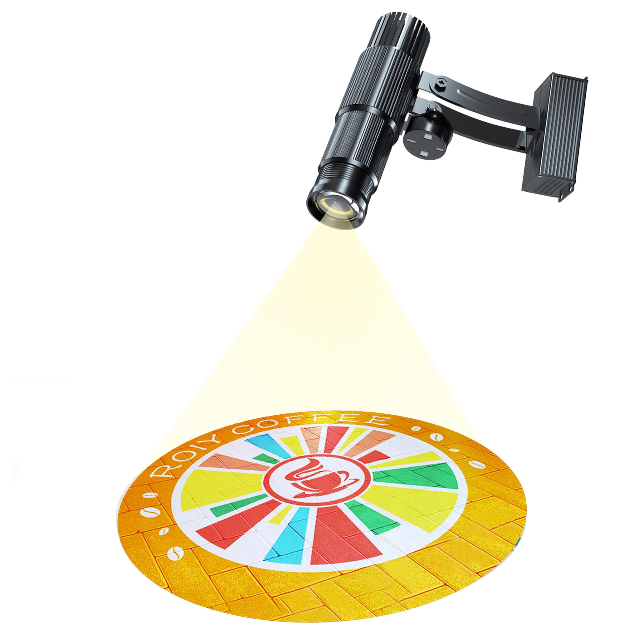 Handimake Custom Logo Projector Lights, Custom GO BO Projectors for Store Business Wall Outdoor, Personalized Logo Lens Waterproof IP67 HD LED for Bar Shop Advertising and Wedding