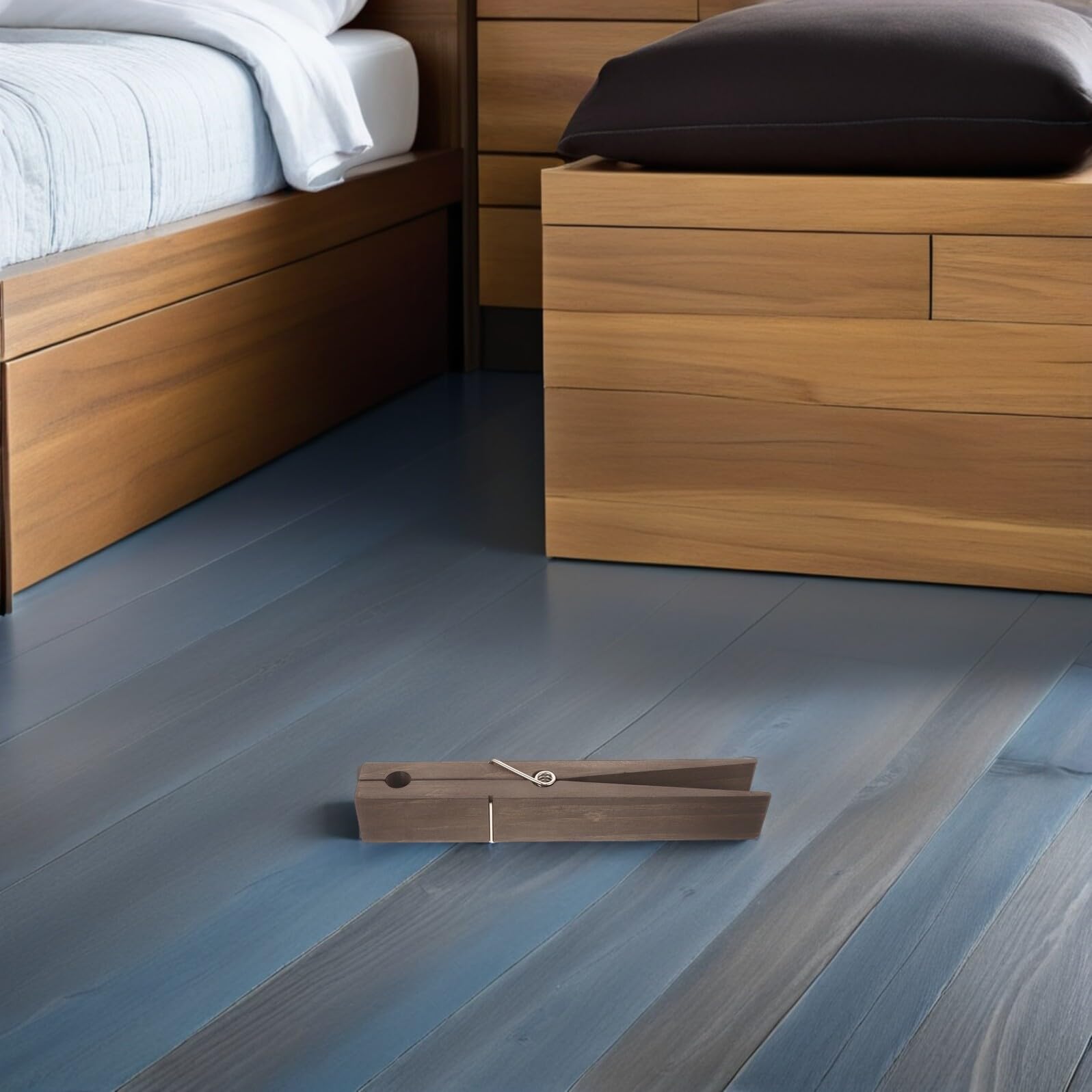 Toallero Rústico Gigante de Madera 30 CM 2 Pinzas para Ropa y Toallas Gancho de Pared Decorativo para Baño y Lavandería Soporte Resistente para Colgar Textiles Gruesos