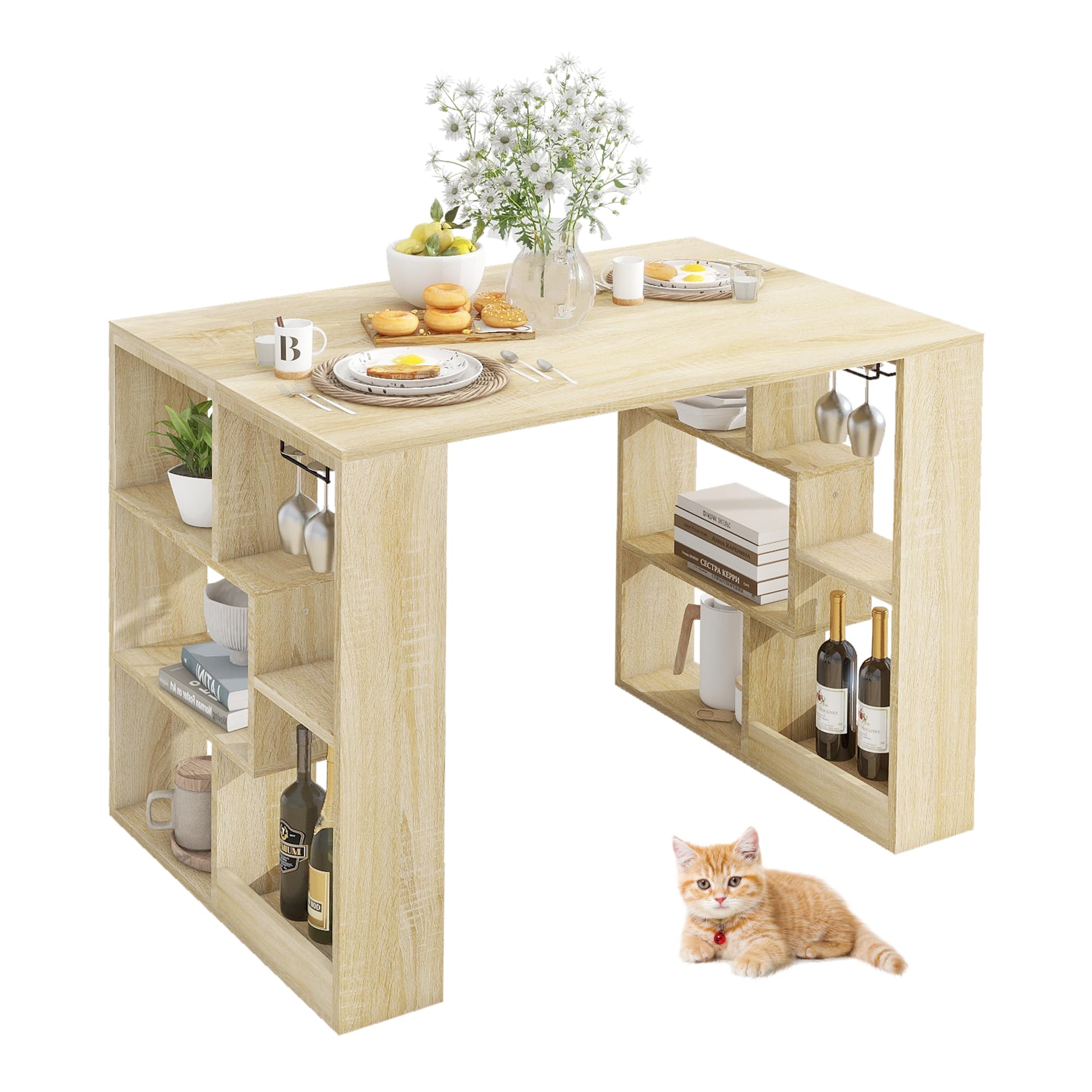 Amazon.com - STHOUYN 41” Small Rectangle Dining Table for 2 3 4, Wooden ...