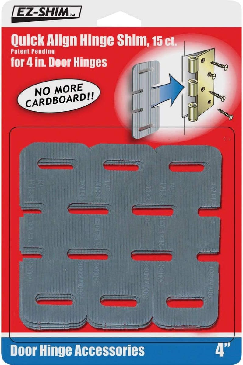 EZ SHIM 1.3 in. W x 4 in. L Plastic Hinge Shim 15 pk