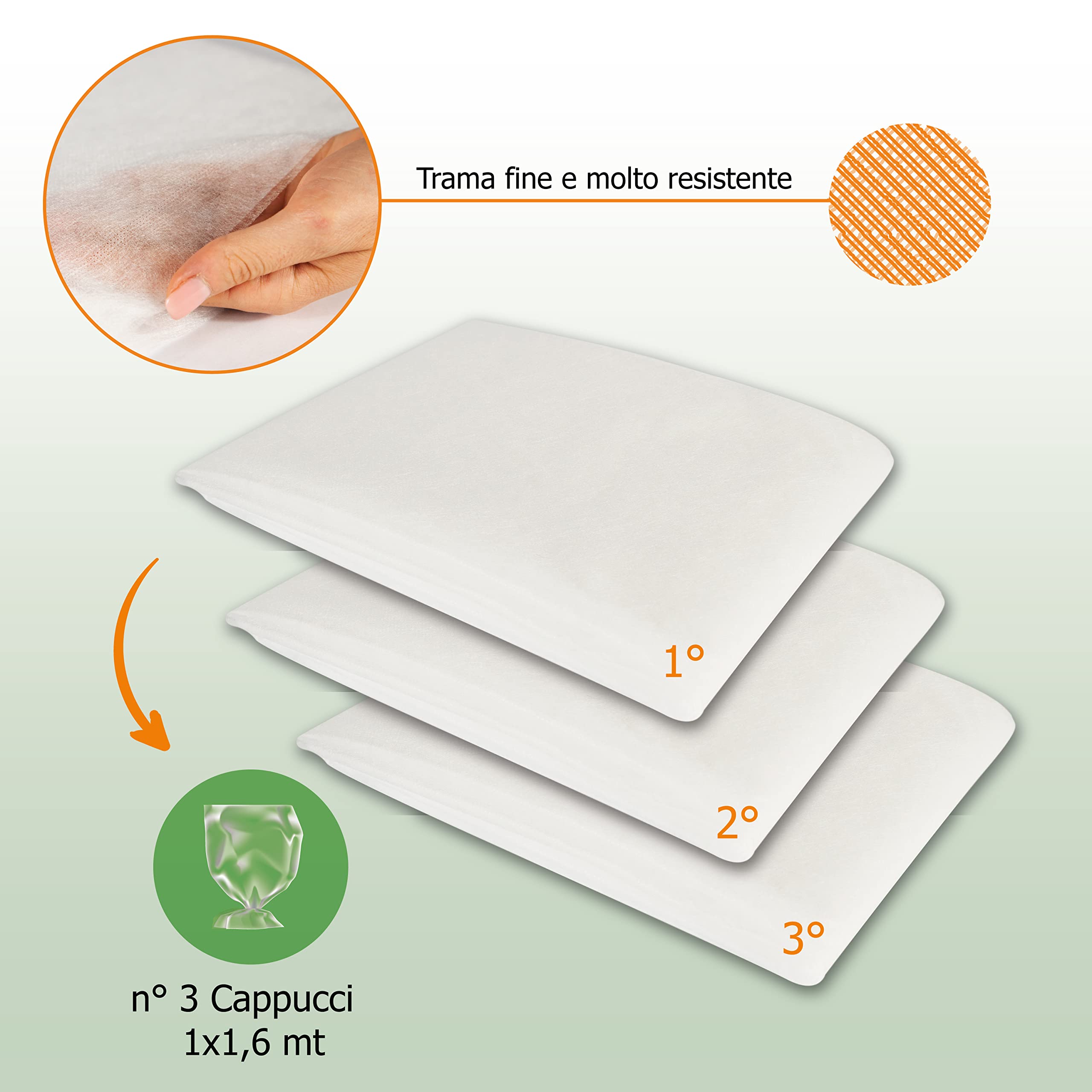 20m² Tessuto non tessuto di protezione invernale, Tessuto non tessuto invernale, Protezione antigelo 80g larghezza 1,4m