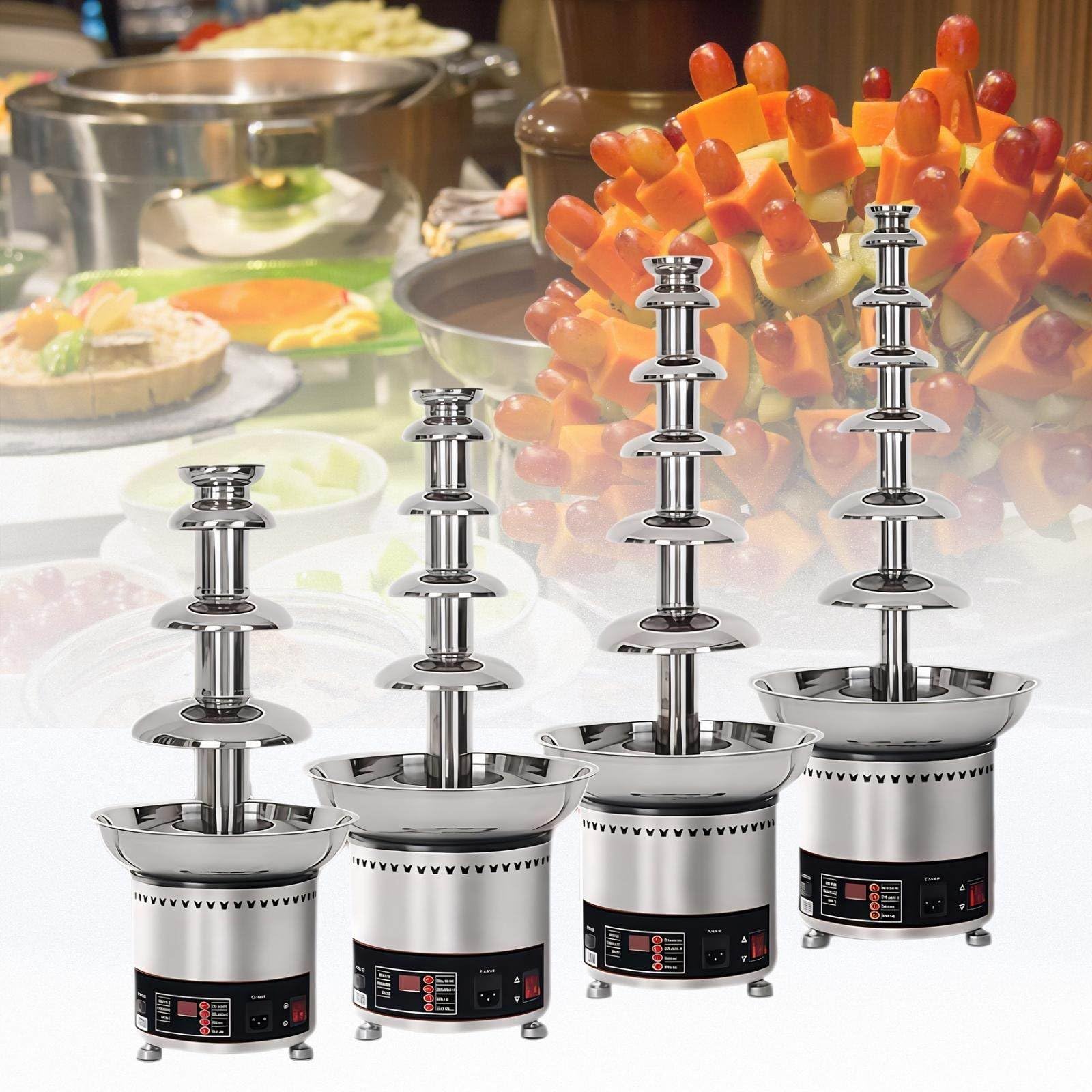 Máquina de Fuente de Chocolate Comercial Grande de 300 W 7Tier