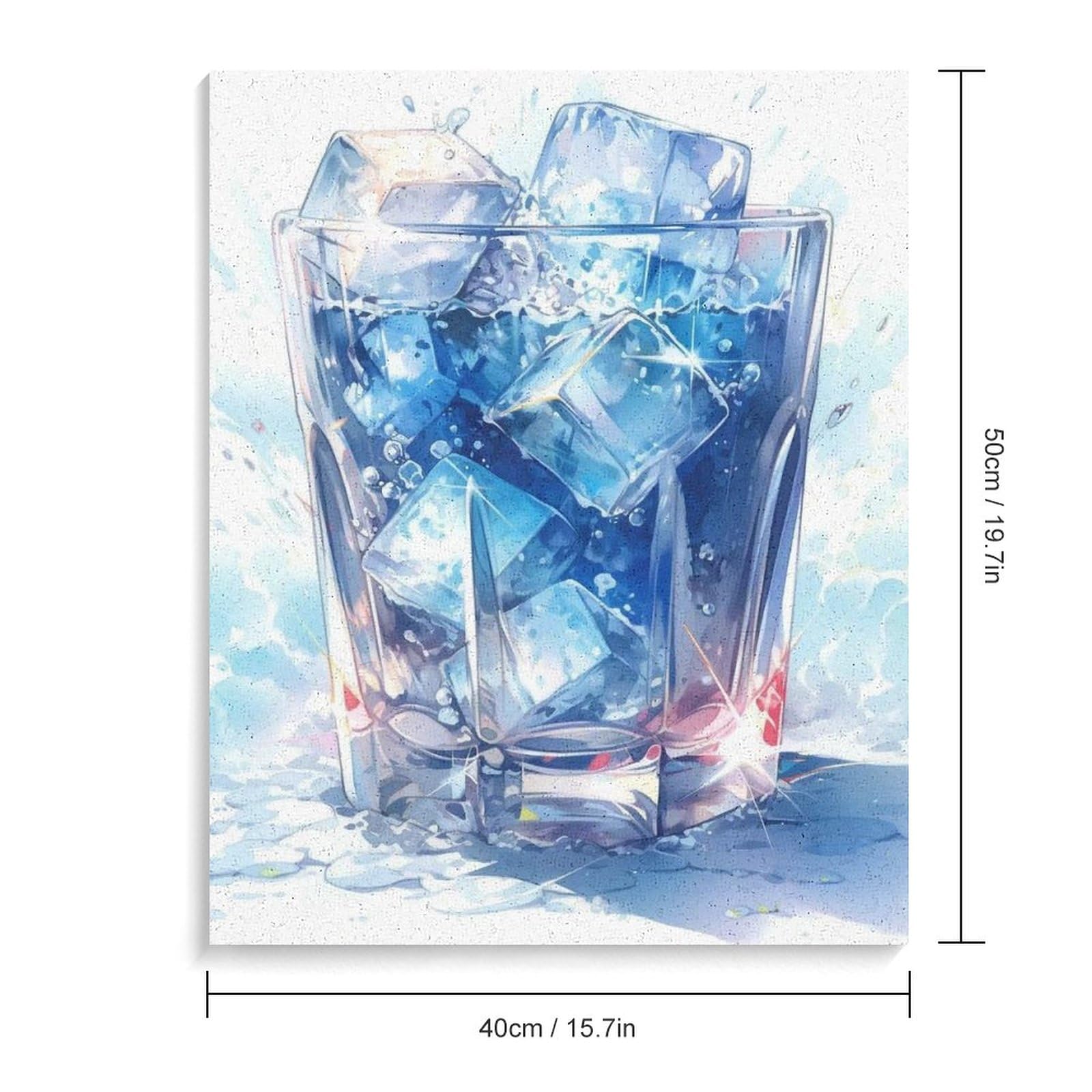 油絵(氷の結晶)