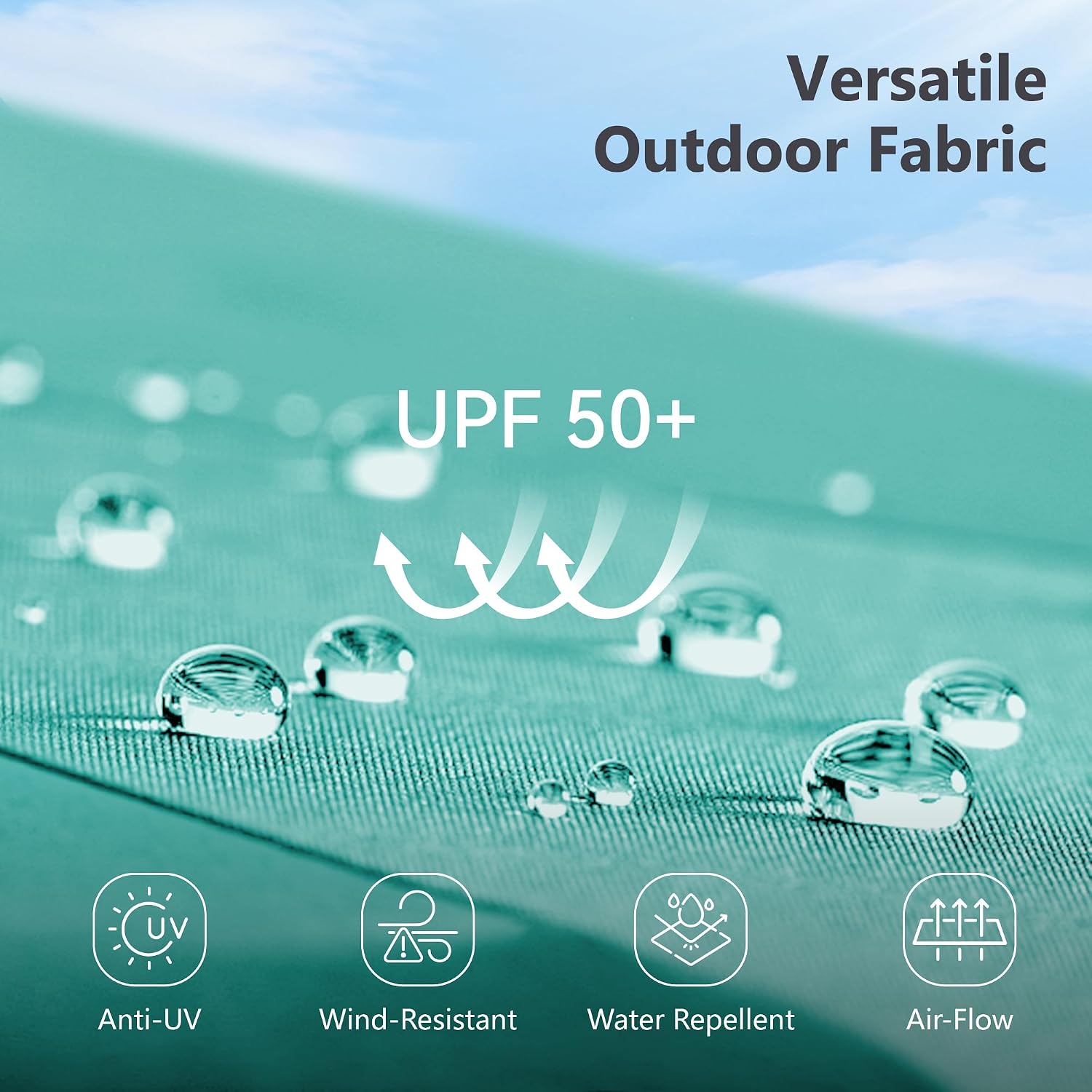 MFSTUDIO 15ft Double Sided Patio Umbrella with Base Included, Outdoor Large Rectangular Market Umbrellas with Crank Handle for Deck Pool Shade, Turquoise