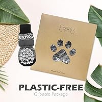 Vista 5 de EXPAWLORER Calcetines antideslizantes para perros de todos los tamaños y edades, evitan que se laman las patas, para pavimento calientefrío, control