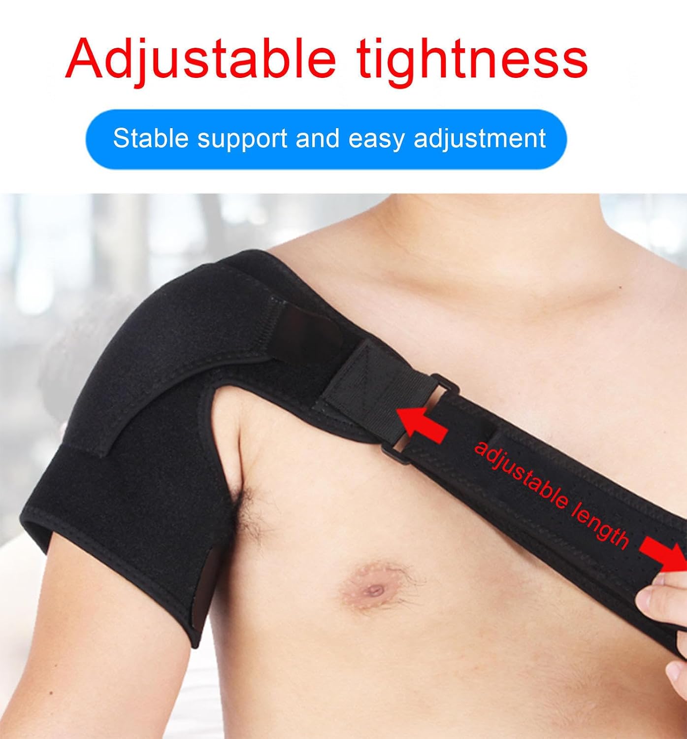 VIDECOR Shoulder Support Brace Neoprene Straps Gym Sports Shoulder Brace - Injury Recovery, Muscle Relief, Joint Protection - Unisex One Size, Fits Both Left or Right Shoulder