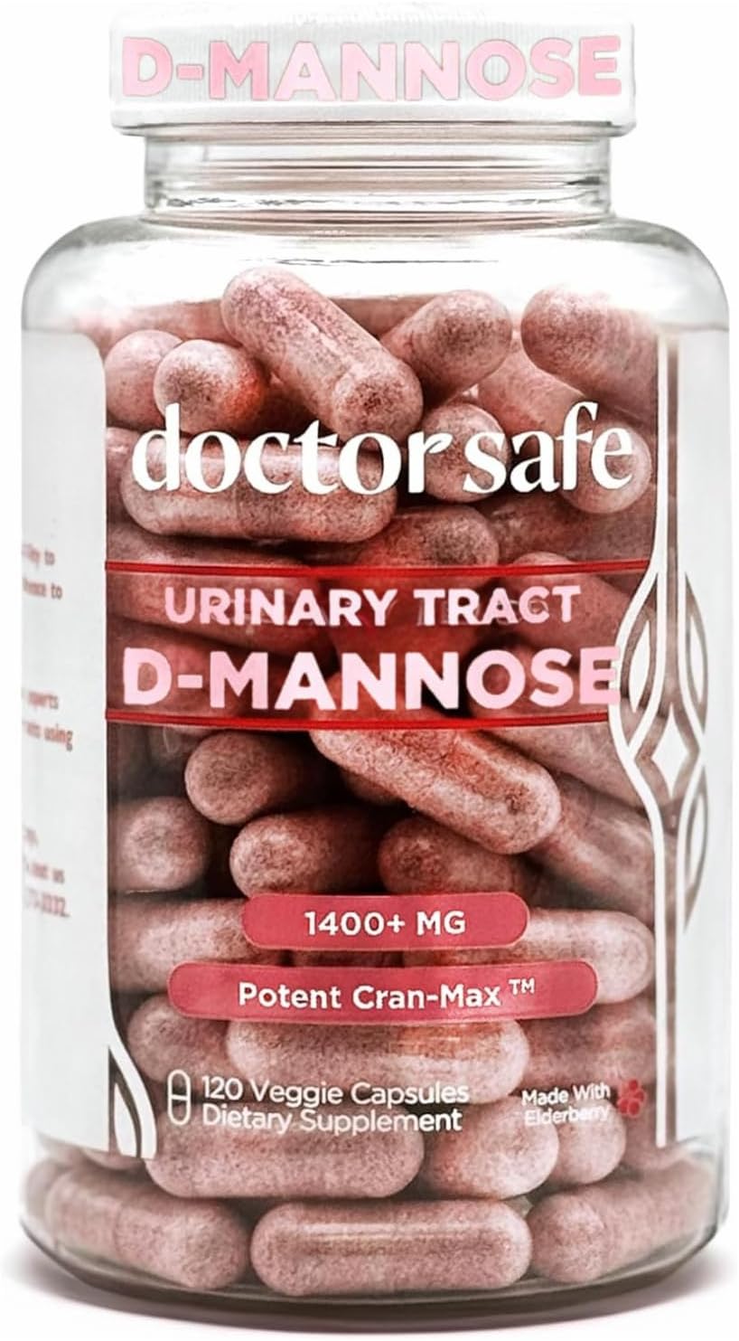 Cranberry Supplement, D-Mannose Capsules Made with Concentrated Whole Fruit Cranberry, Natural Support for Rapid Action to Help Cleanse and Protect the Urinary Tract* (120 Count)