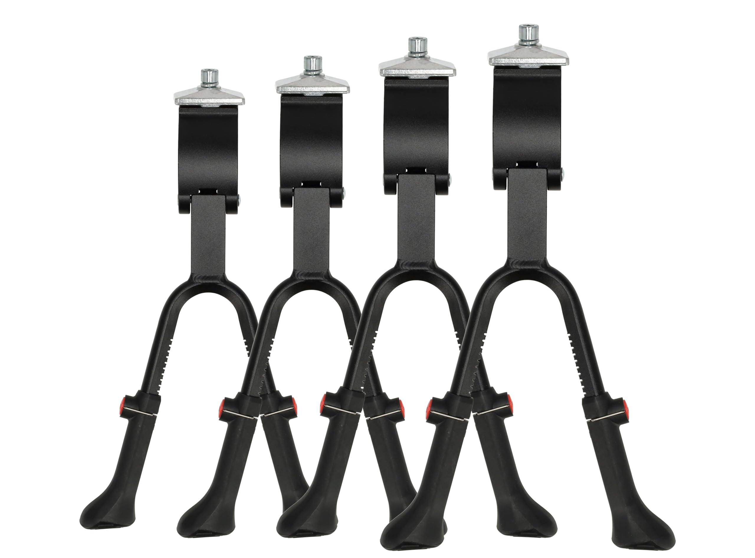 Soporte de bicicleta doble de aluminio duradero set de 4 piezas de alta resistencia negra