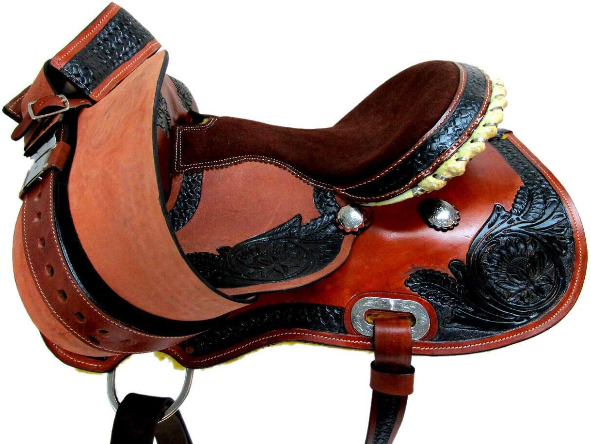 8" inches Seat Children Miniature Pony Kids Horse Saddle Western Equestrian Trail Premium Leather for Horse Riding and Best Horse Rider Pony Kids Miniature 8" inch Horse Saddle, LP139
