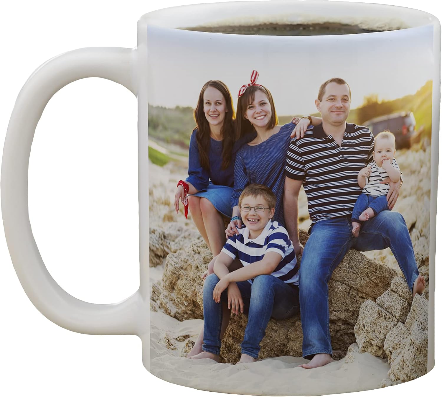 Personalization Universe Family Photo Personalized Coffee Mug 11 oz.- White