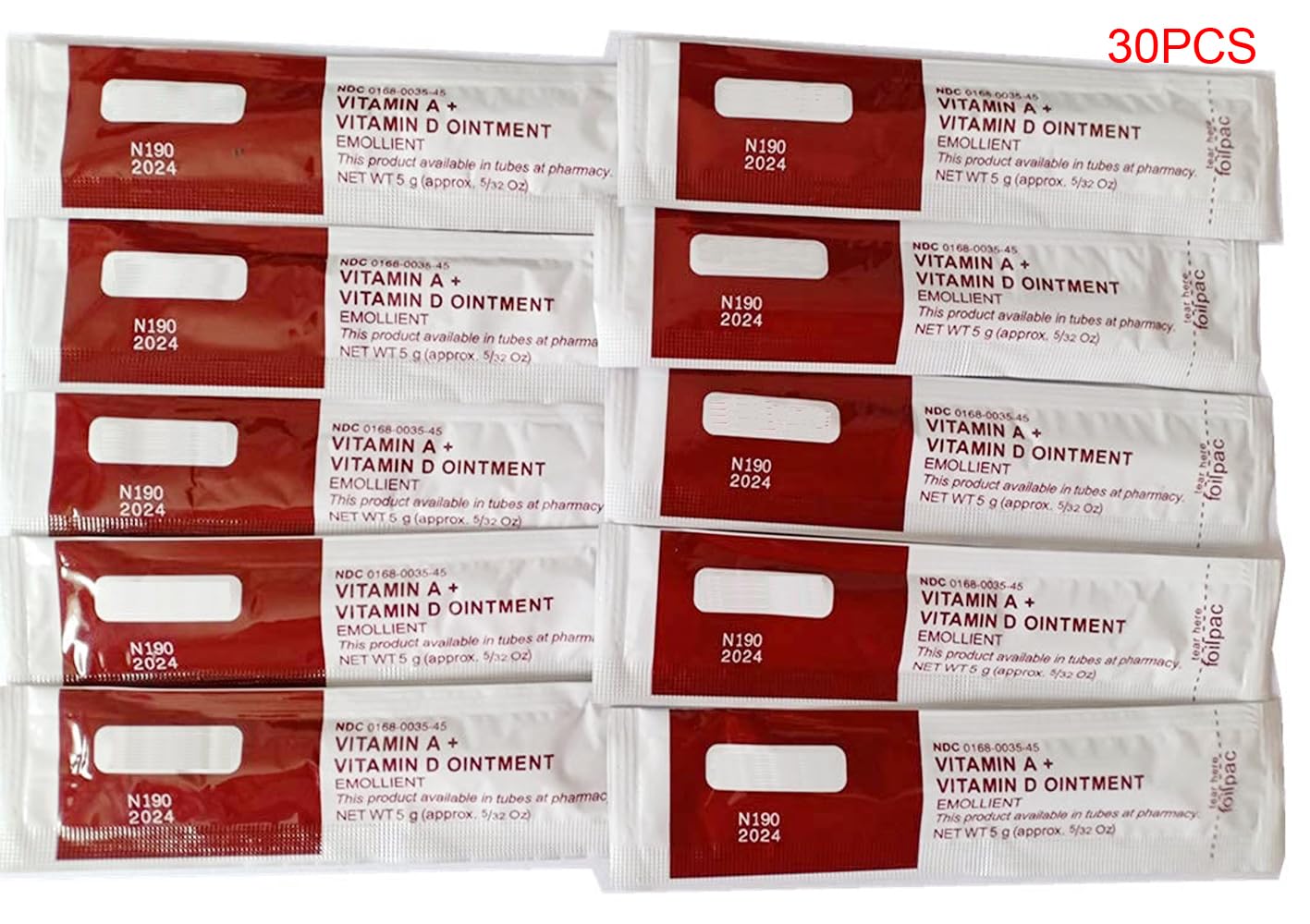 Microblading Permanent Tattoo Aftercare Cream, Latest Date 30 Packets Vitamin A & D Anti Scar Scald Repair Gel, for Body Art Makeup Eyebrow Supplies; XF30