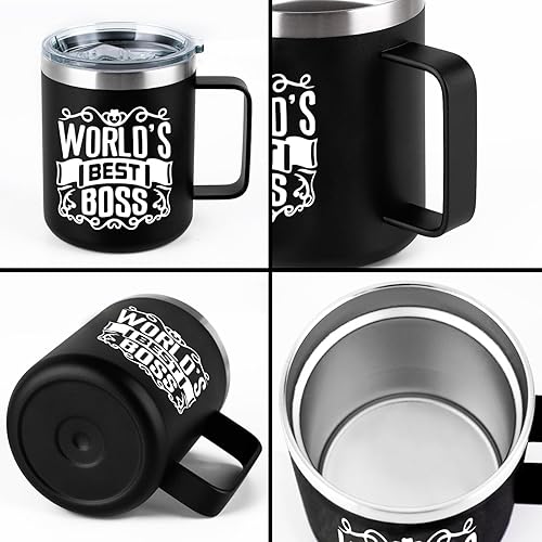 Miniatura 6 de Regalos de jefe para hombres, taza de café para jefe, regalos para el día del jefe para hombres, regalos para el mejor jefe de la historia, regalos