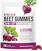 Beet Root Gummies, 8 in 1 Super Beet Root Supplement with CoQ10, Grape Seed Extract, Vitamin C and B12, Support Blood Pressure, Heart Health, Energy Level, 90 Chews